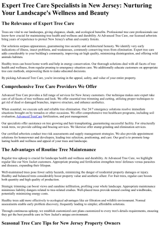 expert tree care specialists in new jersey