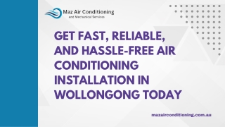 Get fast, reliable, and hassle-free air conditioning installation in Wollongong today