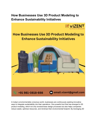 How Businesses Use 3D Product Modeling to Enhance Sustainability Initiatives