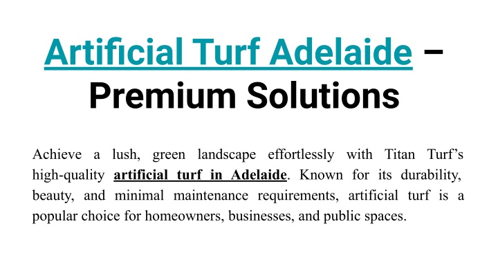 artificial turf adelaide premium solutions