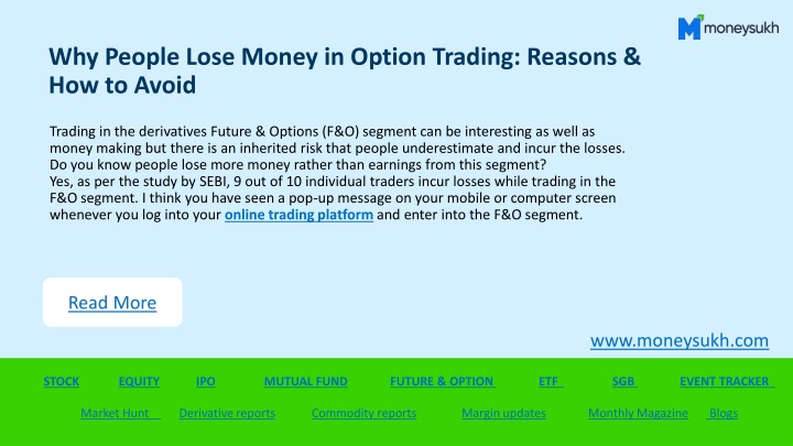 why people lose money in option trading reasons