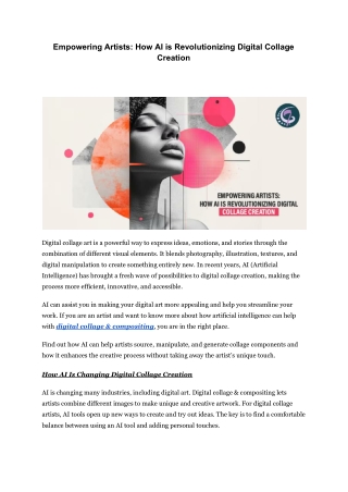 How AI is Revolutionizing Digital Collage Creation for Artists