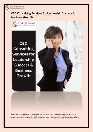 CEO Consulting Services for Leadership Success & Business Growth