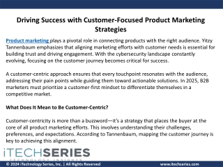 Driving Success with Customer-Focused Product Marketing Strategies