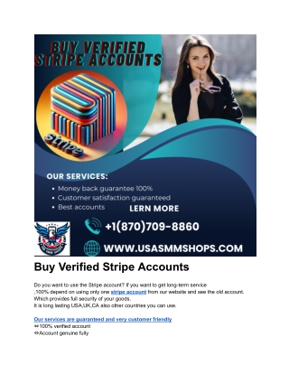 7 Benefits of Buying  Verified Stripe Accounts in 2025