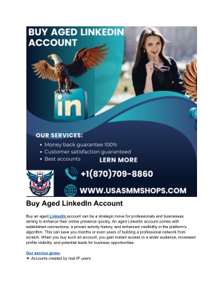7 Benefits of Buying Aged LinkedIn Account in 2025