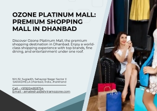 Ozone Platinum Mall - Premium Shopping Destination in Dhanbad