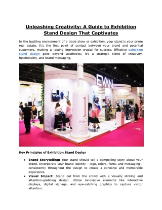Unleashing Creativity_ A Guide to Exhibition Stand Design That Captivates