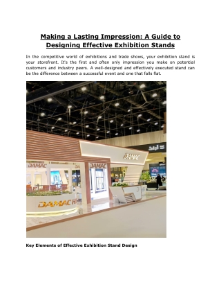 Making a Lasting Impression_ A Guide to Designing Effective Exhibition Stands