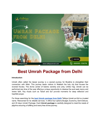 Best Umrah Packages from Delhi