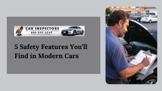 5 Safety Features You’ll Find in Modern Cars