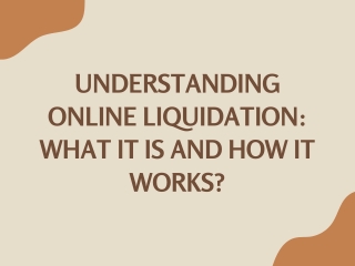 Understanding Online Liquidation: What It Is and How It Works