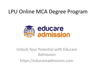 LPU Online MCA Degree Program: Empower Your Career with a Top-Ranked Online Mast