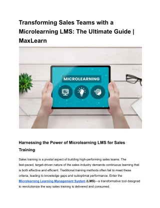 Transforming Sales Teams with a Microlearning LMS_ The Ultimate Guide _ MaxLearn
