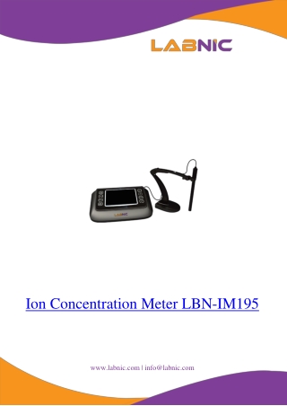 Ion Concentration Meter LBN-IM195