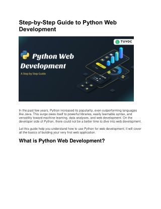 Step-by-Step Guide to Python Web Development