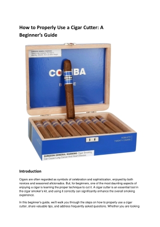 How to Properly Use a Cigar Cutter_ A Beginner’s Guide