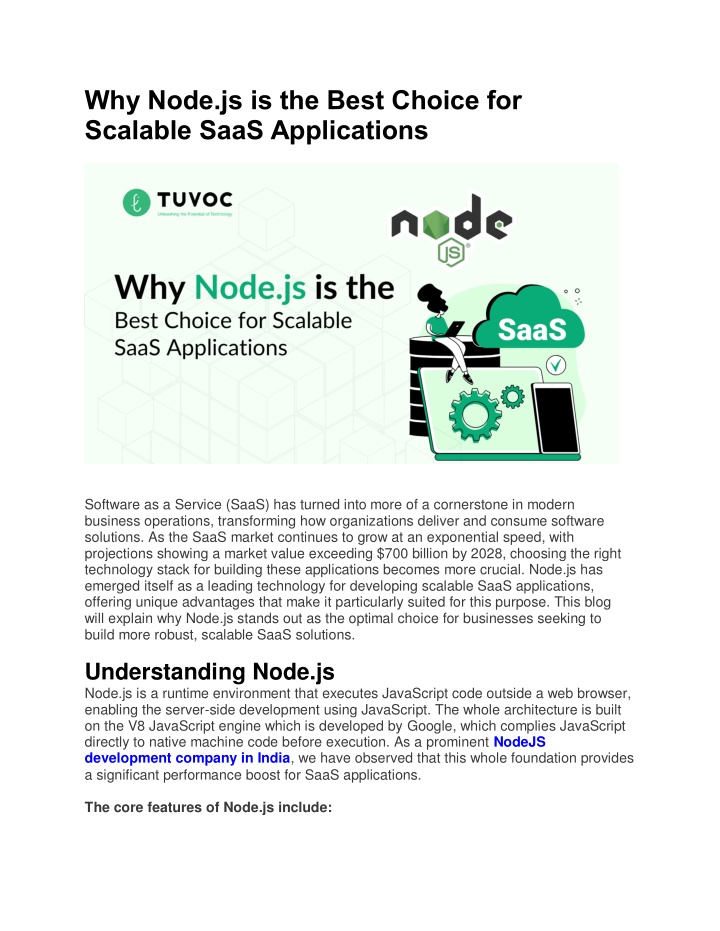 why node js is the best choice for scalable saas