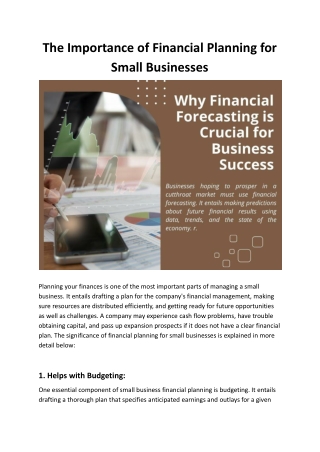 Ibrahim Mardam-Bey Financial Planning Essentials for Small Businesses