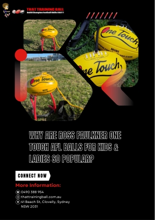 Why Are Ross Faulkner One Touch AFL Balls for Kids & Ladies So Popular?