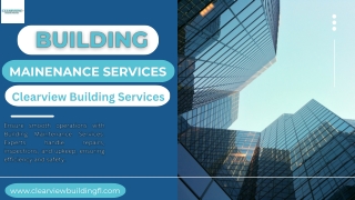 Building Maintenance Services - Clearview Building Services