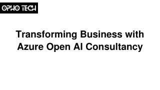 transforming business with azure open ai consultancy
