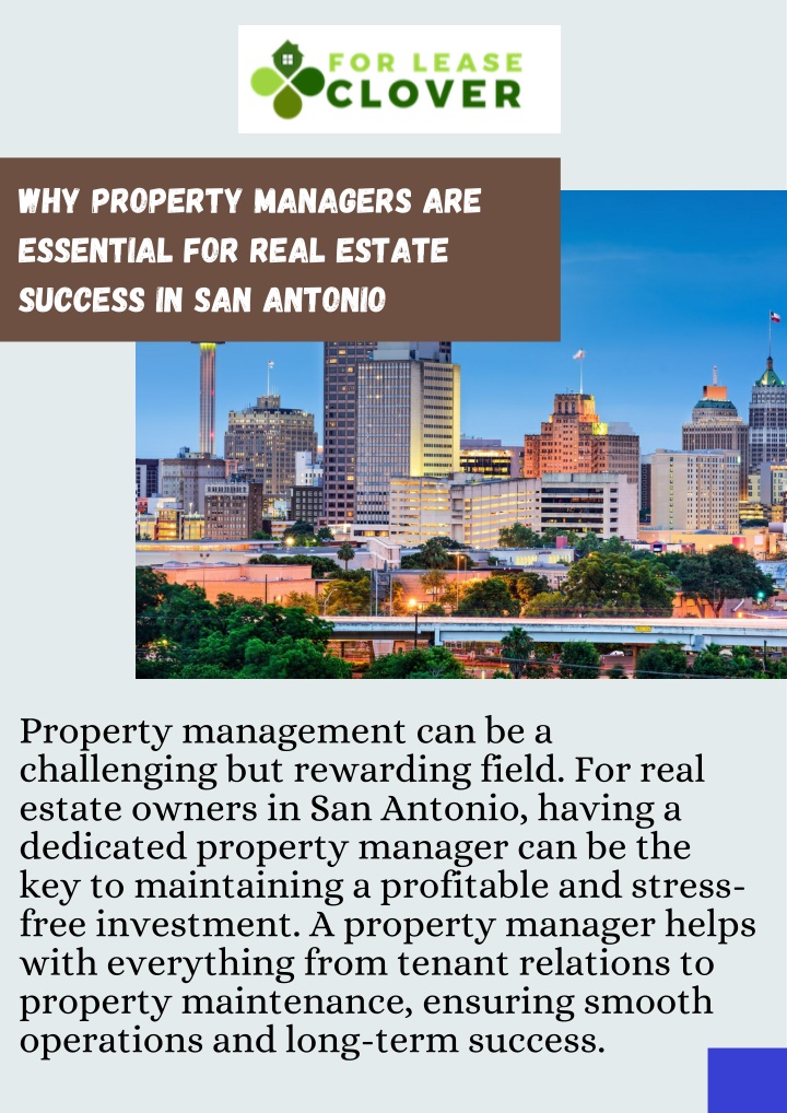 why property managers are essential for real