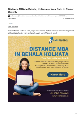 medium.com-Distance MBA in Behala Kolkata  Your Path to Career Growth