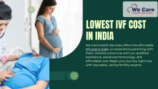 IVF Cost in India | We Care Health Services