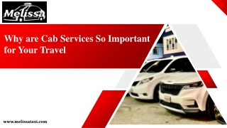 why are cab services so important f or your travel