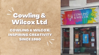 Cowling & Wilcox – Premium Art Supplies for Every Creative Vision