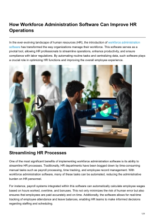 how workforce administration software can improve