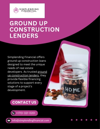 Ground up Construction Lenders - Simplending Financial