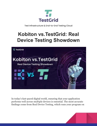 test infrastructure end to end testing cloud