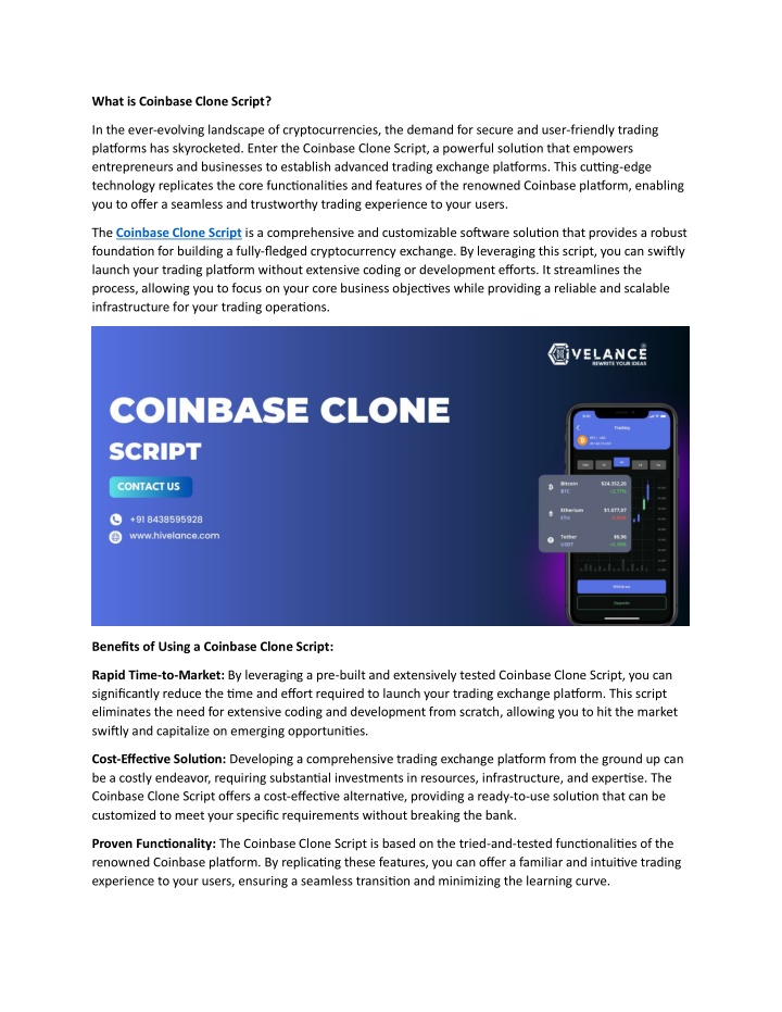 what is coinbase clone script