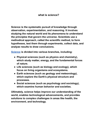 what is science