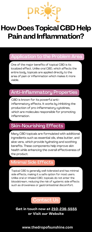 how does topical cbd help pain and inflammation