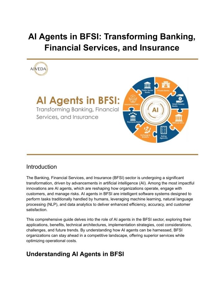 ai agents in bfsi transforming banking financial