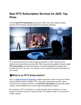 best iptv subscription services for 2025 top picks