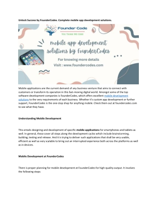 unlock success by foundercodes complete mobile