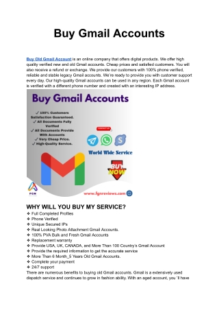 5 Best Sites to Buy Gmail Accounts
