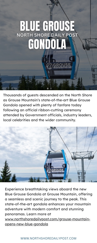 Blue Grouse Gondola - North Shore Daily Post