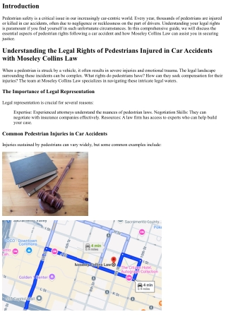 Understanding the Legal Rights of Pedestrians Injured in Car Accidents with Mose