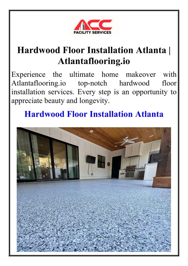 hardwood floor installation atlanta