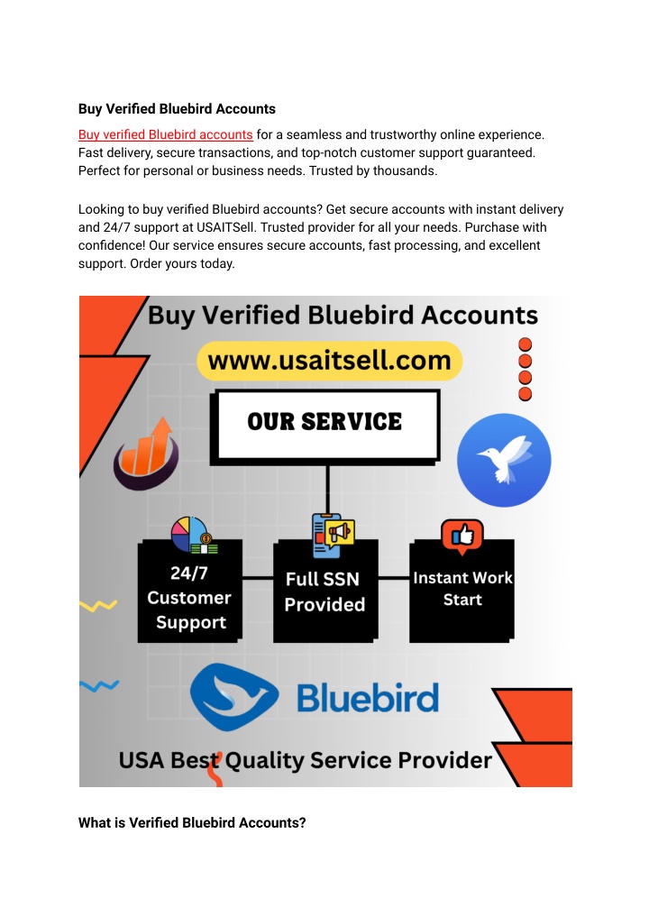 buy verified bluebird accounts