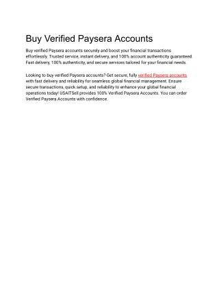 Buy Verified Paysera Accounts