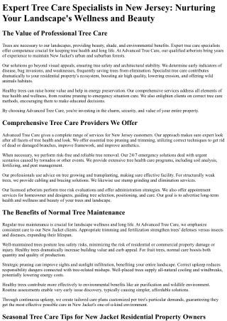 expert tree care specialists in new jersey
