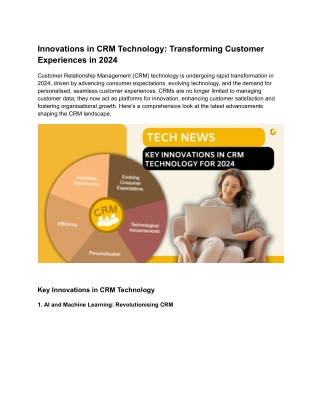 Innovations in CRM Technology: Transforming Customer Experiences in 2024