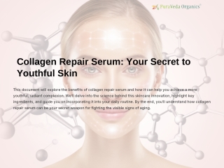 Your Secret to Youthful Skin Collagen Repair Serum Explained