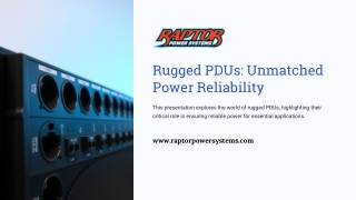 Unlocking the Power of Rugged PDU Solutions for Extreme Environments